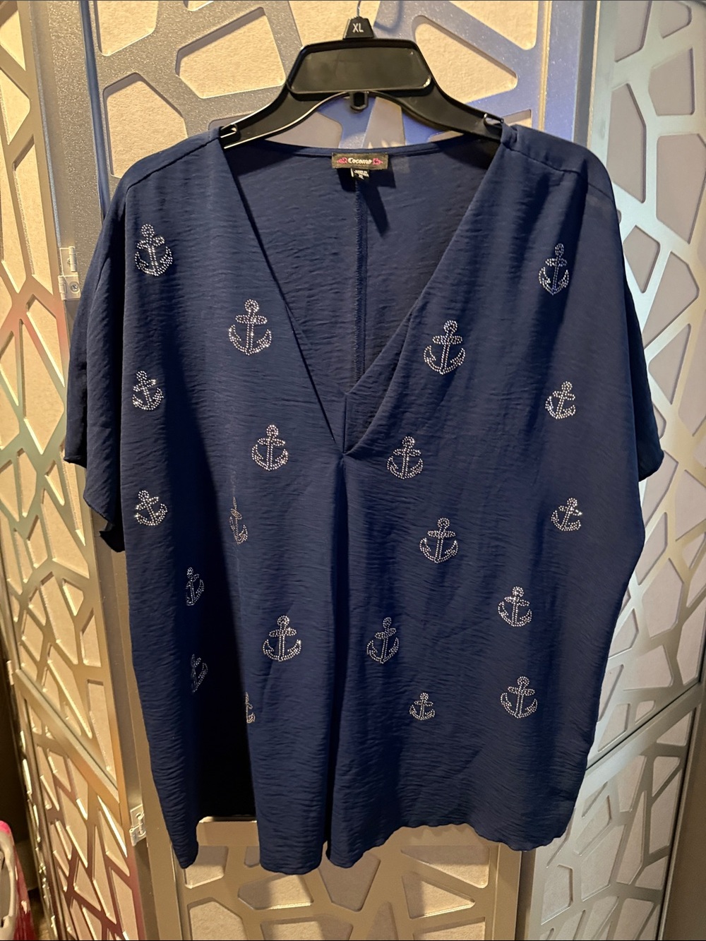 Cocomo Navy Blue Women's Top